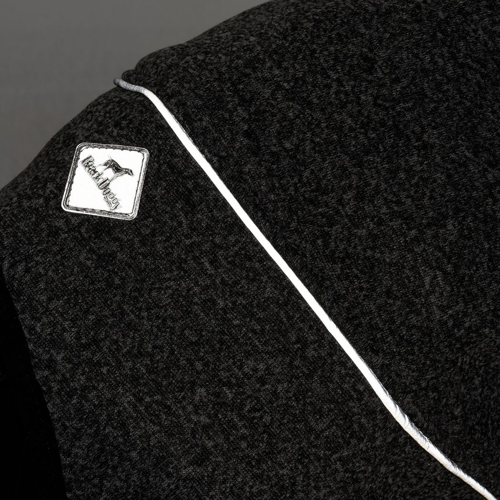 Water-Repellent Softshell Dog Jacket, High Neck Warm Winter Coat (M, Deep Gray)