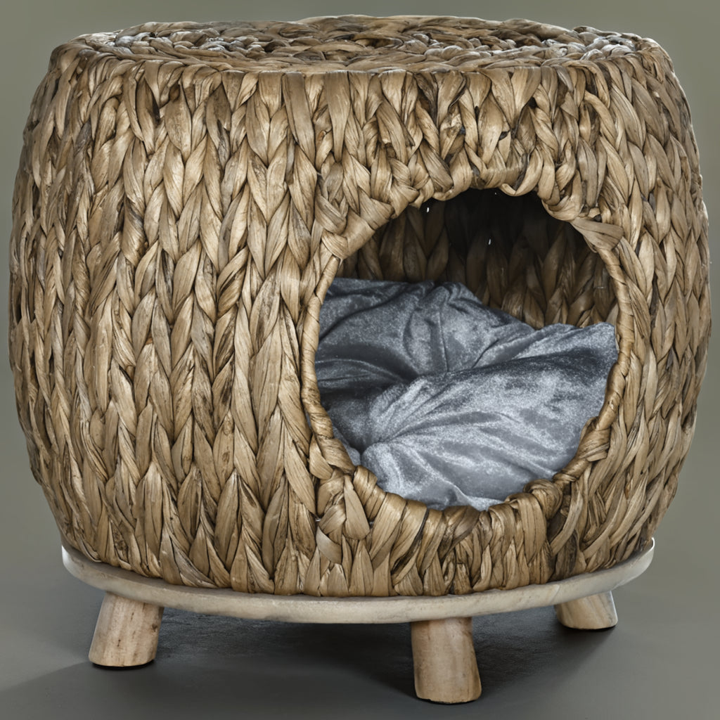 Rattan Cat House Stool - premium product photo