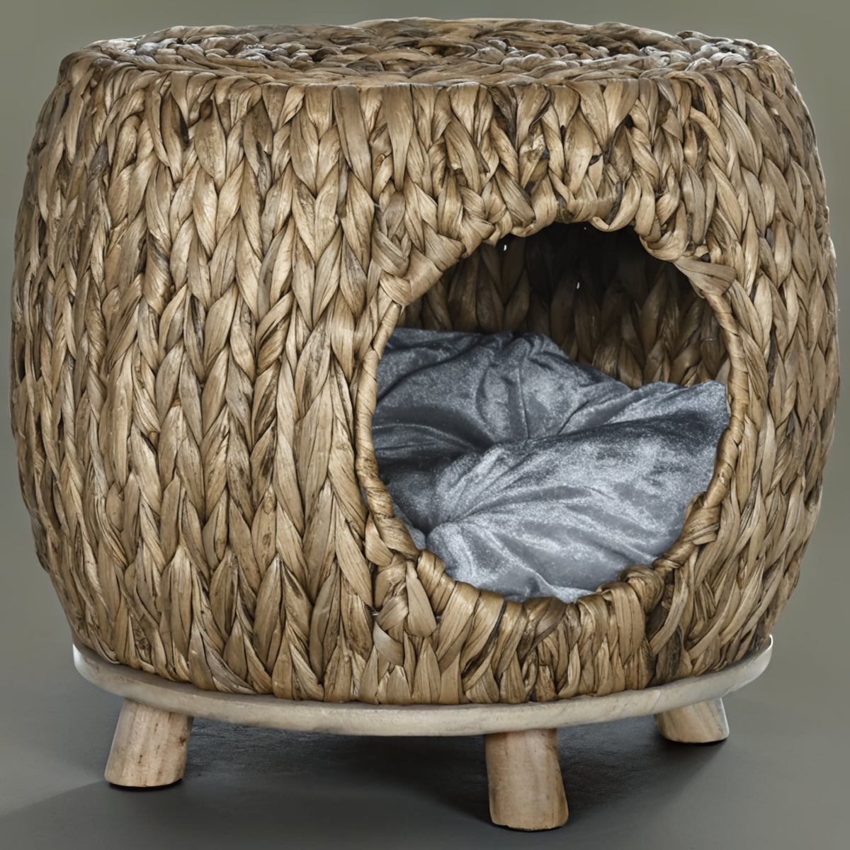 Rattan Cat House Stool - premium product photo