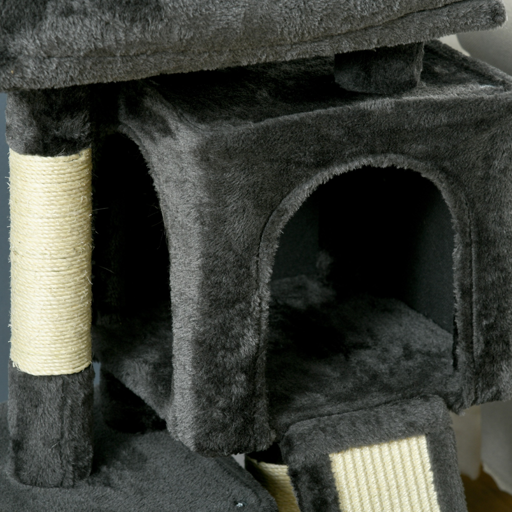 Cat Activity Tree with 2 Houses, Perches & Sisal Scratching Post (Pet Supplies)