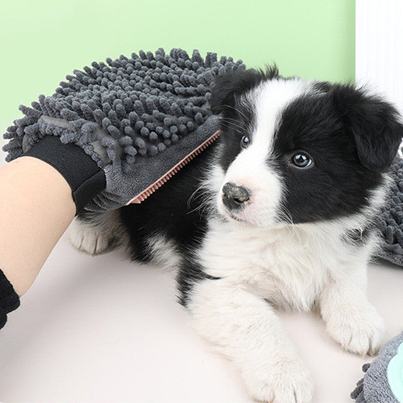 Dual-Sided Pet Bathing Brush and Grooming Glove-1