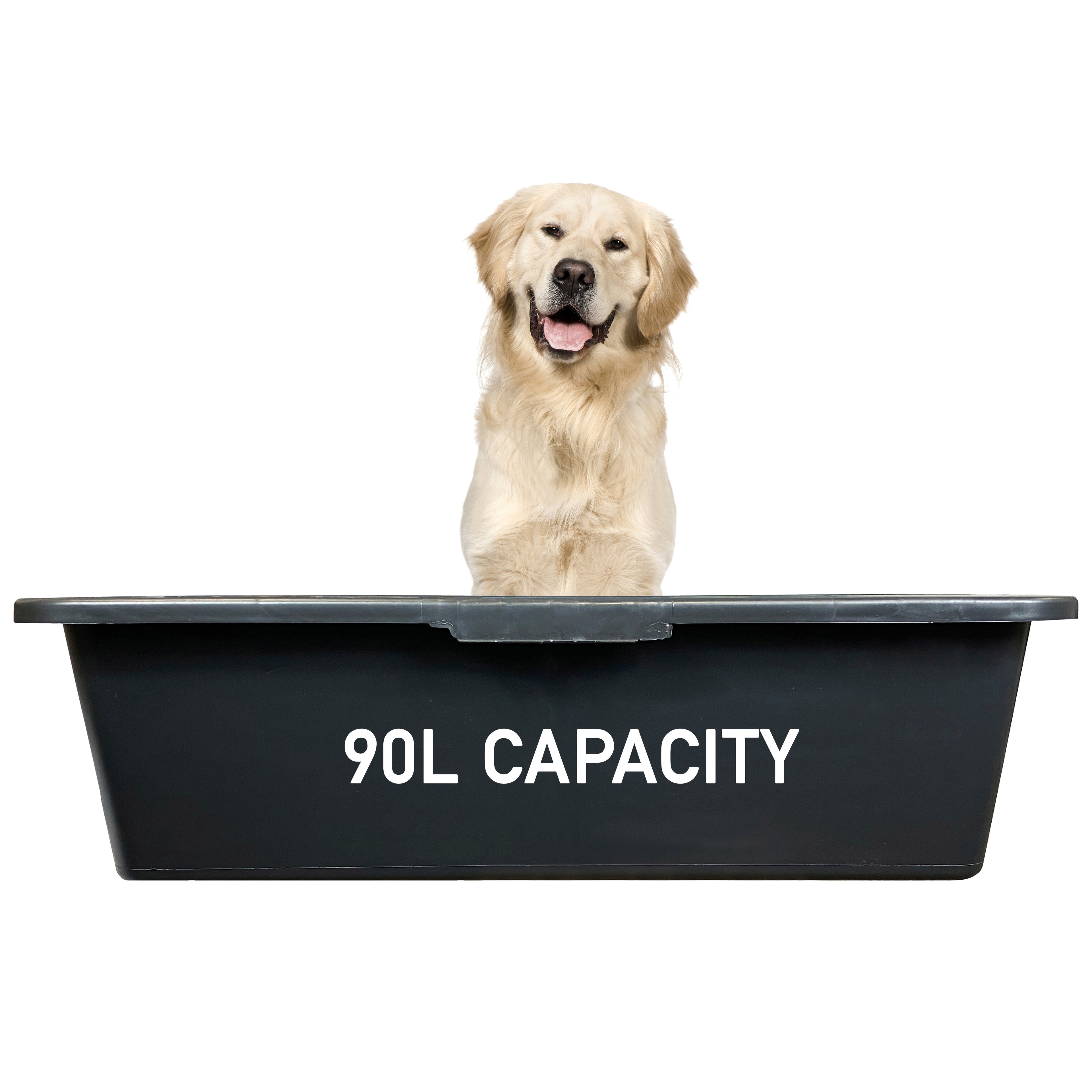 Large Dog Pet Bath with Drain Valve, 90 Litres-0