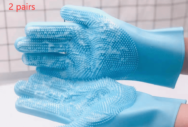 Pet Grooming Gloves for Dogs and Cats-6