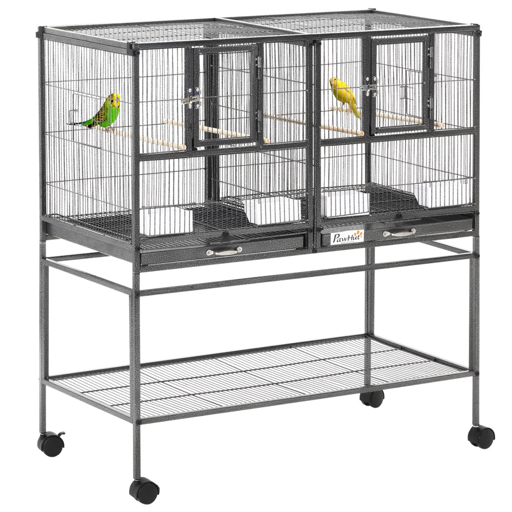 Large Bird Cage for Finch, Canary, Parakeet & Cockatiel w/ Bowls